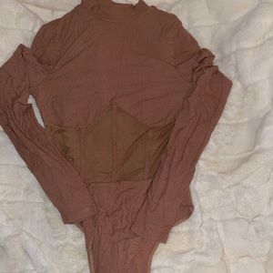 Brown mesh bodysuit